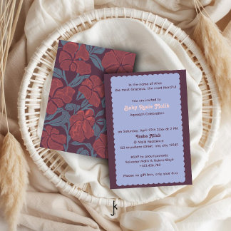 Convite Rosas em Flor Inspiração em Renda Vintage para Aqi