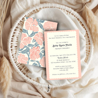 Convite Rosas em Flor Inspiradas em Renda Vintage Marfim A