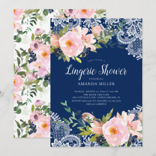 Convite Rosas embutidos e Lingerie de rendas
