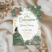 Rosas Esmeralda Verde Ocidental Quinceañera Countr