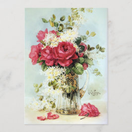 Convite Rosas frescos do chá de panela do jardim