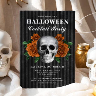 Convite Rosas Góticos e Partido Cocktail do Halloween Hall