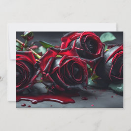 Convite Rosas Góticos Halloween