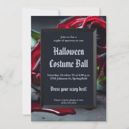Convite Rosas Góticos Halloween