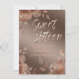 Convite Rosas modernos elegantes do outono, 16