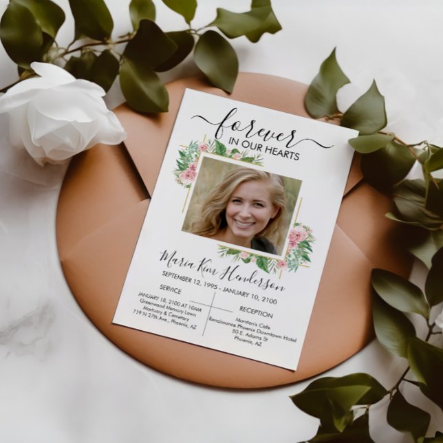 Convite Rosas para sempre em nossos corações Foto do Memor (Criador carregado)