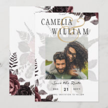 Rosas Pretas Burgundy Escuro Casamento Outono Inve