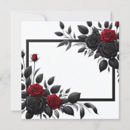 Convite Rosas Pretas e Vermelhas