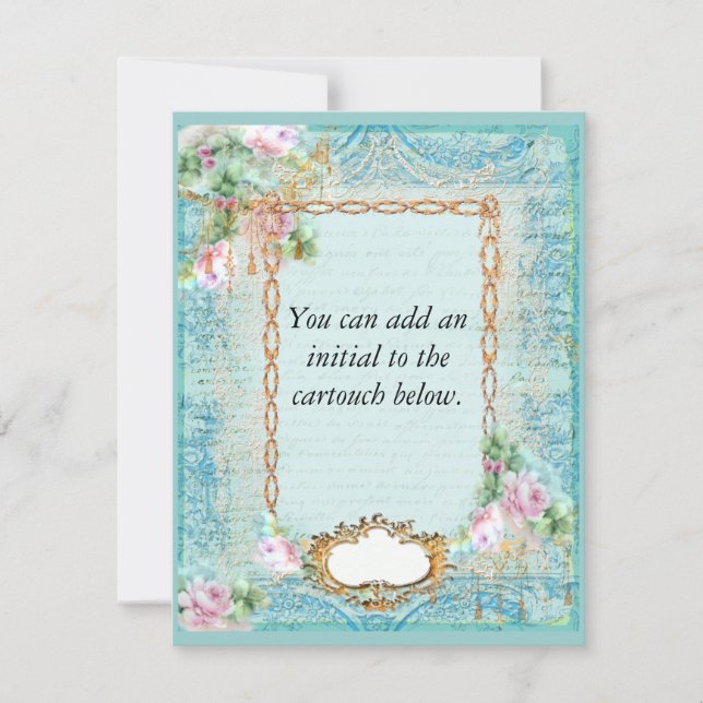 Convite Rosas Rosa de Versalhes (Frente)