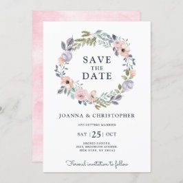 Convite Rosas Rosa Dusty Floral Midverão Salvem a Data