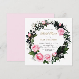 Convite Rosas Rosa e Bebê Respiram
