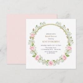 Convite Rosas Rosa e Respiração do Bebê