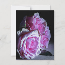 Convite Rosas rosa e verde