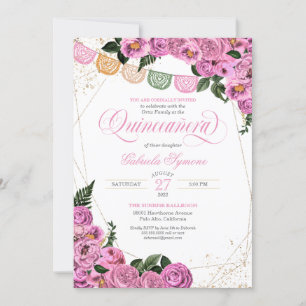 Convite Rosas Rosa Esbranquiçadas Flatação Elegante Fie