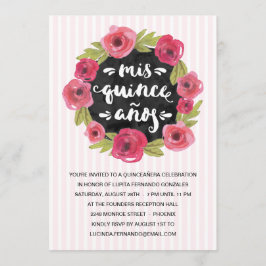 Convite Rosas Rosa | Festa Floral de Quinceanera