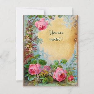 Convite ROSAS ROSA & JASMINS pergaminho