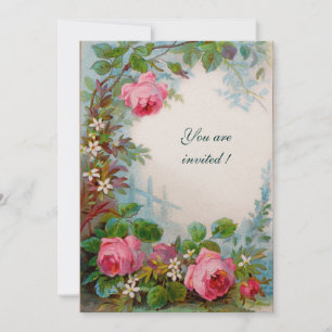 Convite ROSAS ROSAS & JASMINS Champanhe Branco Metálico