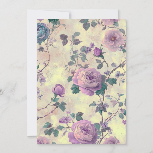 Convite Rosas roxas (Frente)