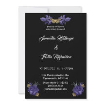 Rosas roxas com Casamento Gótico Dourado