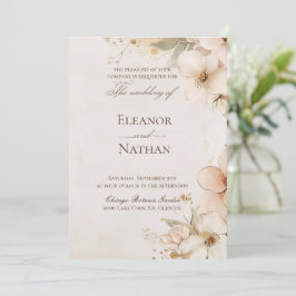 Convite rosas roxas e casamento sofisticado