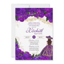 Rosas Roxos Elegante Emerald Charro Quinceanera