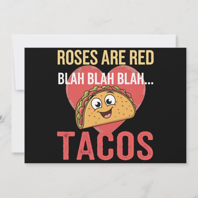 Convite Rosas São Vermelhas Blah Tacos Dia Dos Namorados C (Frente)