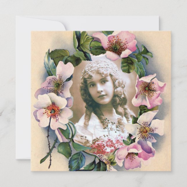 CONVITE ROSAS SELVAGENS DOCE 16 MODELO DE FOTO (Frente)