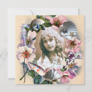 Convite Rosas SELVAGENS E FOLHAS MARÍTIMAS DOCE 16 MODELO 