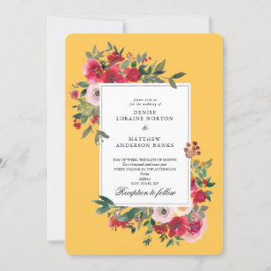 Convite Rosas Silvestres e Amarelo dos Narcisos