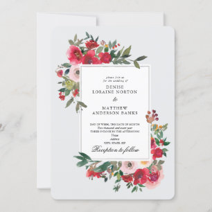 Convite Rosas Silvestres e Cor de Brisa Tropical