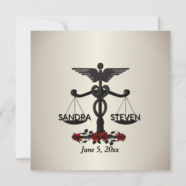 Convite Rosas vermelhas da União de Direito e Medicina (Verso)