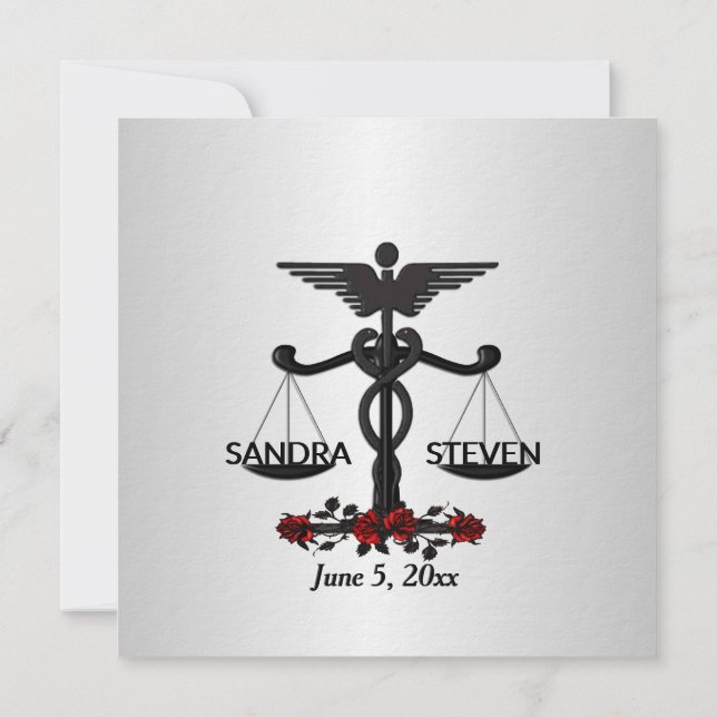 Convite Rosas vermelhas da União de Direito e Medicina (Verso)