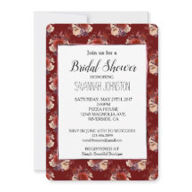 Rosas vermelhas Românticas Chá de panela Floral