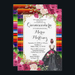 Convite rosas vermelhas Voadoras Quinceañera Aniversário C<br><div class="desc">rosas vermelhas Flowers Quinceañera Birthday InvitationMis Quince Anos,  15 Birthday</div>