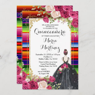 Convite rosas vermelhas Voadoras Quinceañera Aniversário C