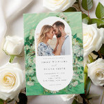 Convite Rosas Vincent Van Gogh Casamento Fotográfico Flora<br><div class="desc">Elegante convite de casamento moderno,  com Rosas Vincent Van Gogh,  pintura floral de arte e sua foto personalizada.</div>