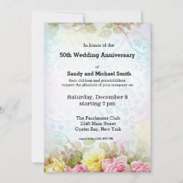 Convite Rosas Vintage