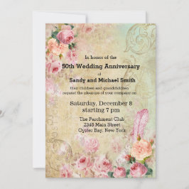 Convite Rosas Vintage