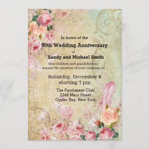 Convite Rosas Vintage