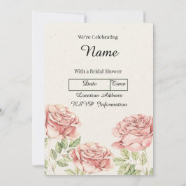 Convite Rosas Vintage Personalizados