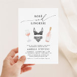 Convite Rosé e Chá de panela Lingerie<br><div class="desc">Grande convite para chás de lingerie para enviar a família e amigos!</div>