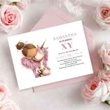 Convite Rose Gold para 3º Aniversário da Menina Fa