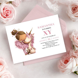 Convite Rose Gold para 3º Aniversário da Menina Fa