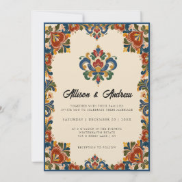 Convite Rosemaling Norueguês | Casamento