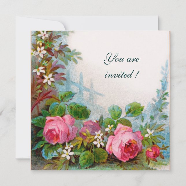 Convite ROSES & JASMINES champanhe (Frente)