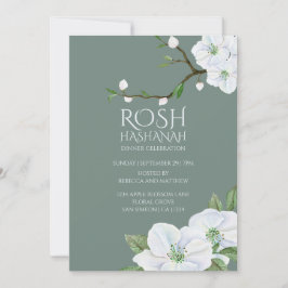 Convite Rosh Hashanah White Apple Blossom