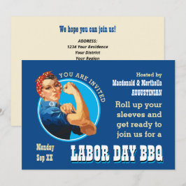 Convite Rosie Riveter LABOR DAY CHURRASCO