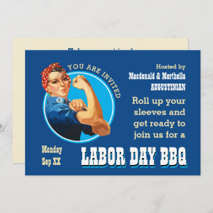 Convite Rosie Riveter LABOR DAY CHURRASCO