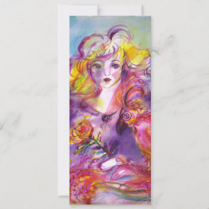 Convite ROSINA / SENHORA COM ROSA E PARROT Pink Blue