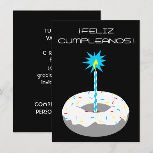Convite rosquilla dos cumpleanos do feliz